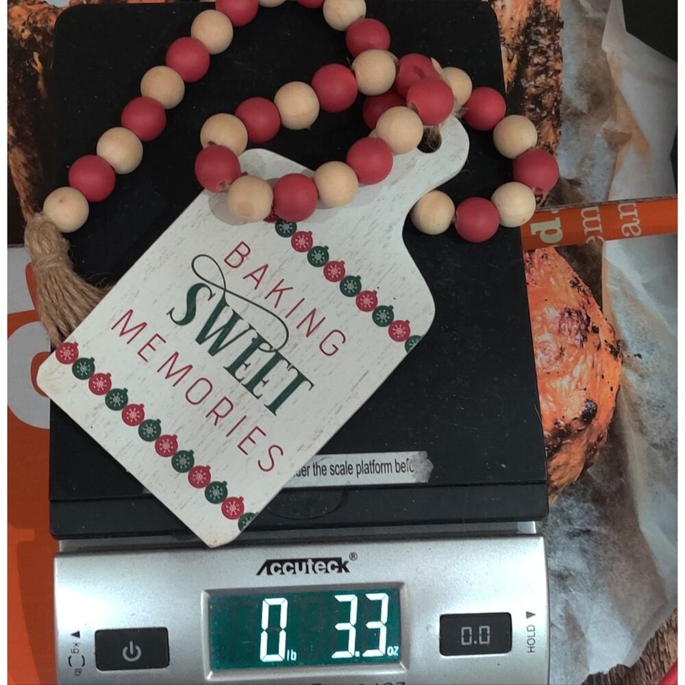 Gingerbread Tiered Tray Beads Garland Swag DecorBaking Sweet Memories Christmas - Picture 8 of 10